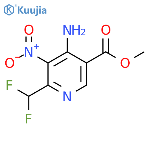 Methyl 4-amino-2-(difluoromethyl)-3-nitropyridine-5-carboxylate structure