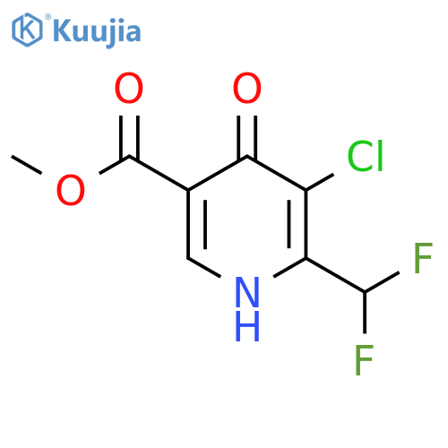 Methyl 3-chloro-2-(difluoromethyl)-4-hydroxypyridine-5-carboxylate structure
