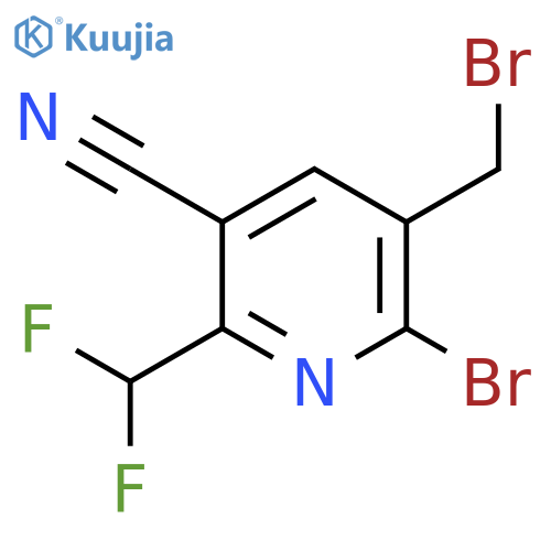 2-Bromo-3-(bromomethyl)-5-cyano-6-(difluoromethyl)pyridine structure