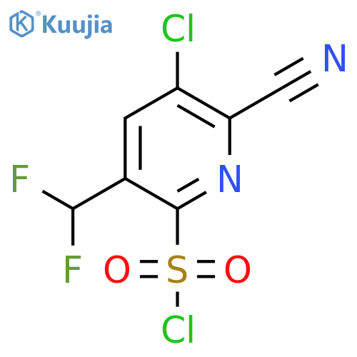 3-Chloro-2-cyano-5-(difluoromethyl)pyridine-6-sulfonyl chloride structure
