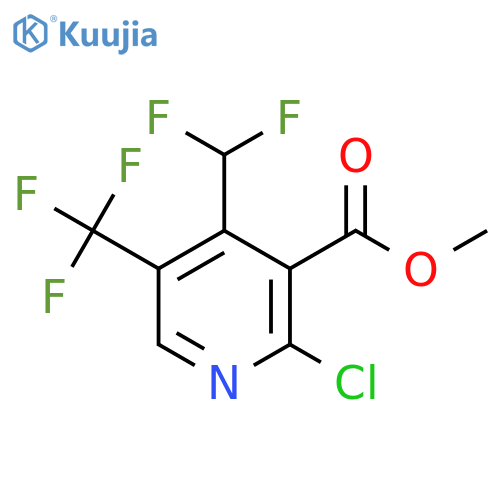 Methyl 2-chloro-4-(difluoromethyl)-5-(trifluoromethyl)pyridine-3-carboxylate structure