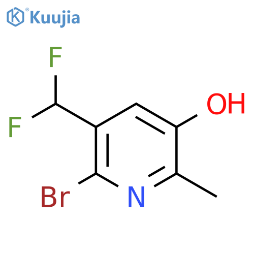 2-Bromo-3-(difluoromethyl)-5-hydroxy-6-methylpyridine structure
