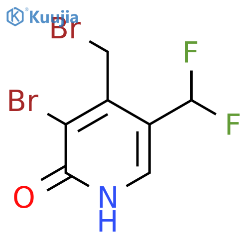 3-Bromo-4-(bromomethyl)-5-(difluoromethyl)-2-hydroxypyridine structure