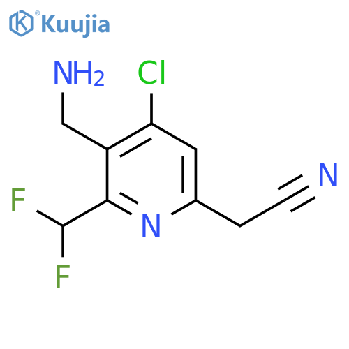 3-(Aminomethyl)-4-chloro-2-(difluoromethyl)pyridine-6-acetonitrile structure
