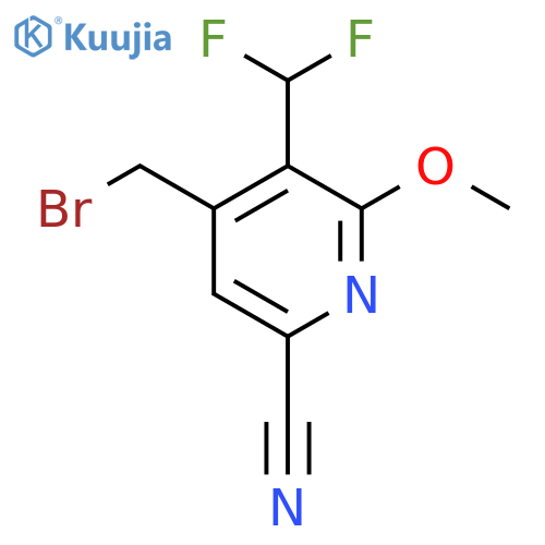4-(Bromomethyl)-6-cyano-3-(difluoromethyl)-2-methoxypyridine structure