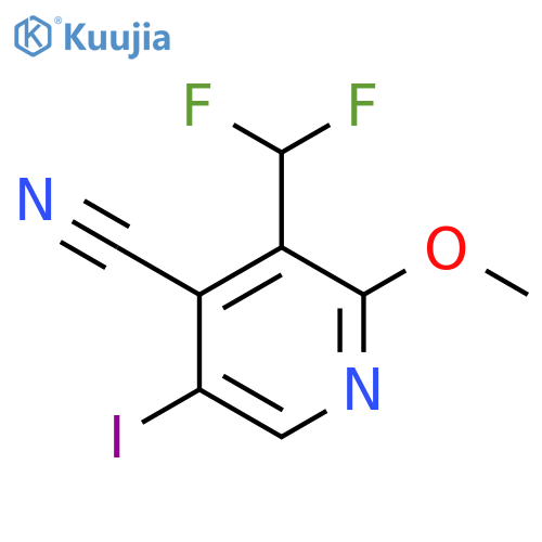 4-Cyano-3-(difluoromethyl)-5-iodo-2-methoxypyridine structure
