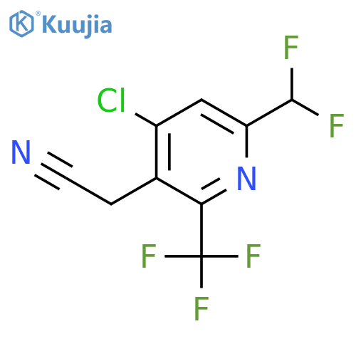 4-Chloro-6-(difluoromethyl)-2-(trifluoromethyl)pyridine-3-acetonitrile structure