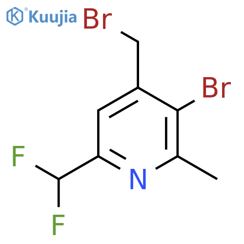 3-Bromo-4-(bromomethyl)-6-(difluoromethyl)-2-methylpyridine structure