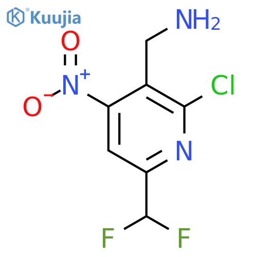 3-(Aminomethyl)-2-chloro-6-(difluoromethyl)-4-nitropyridine structure