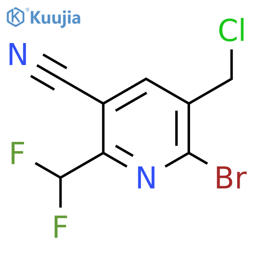 2-Bromo-3-(chloromethyl)-5-cyano-6-(difluoromethyl)pyridine structure