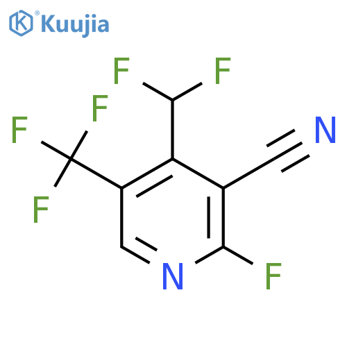 3-Cyano-4-(difluoromethyl)-2-fluoro-5-(trifluoromethyl)pyridine structure