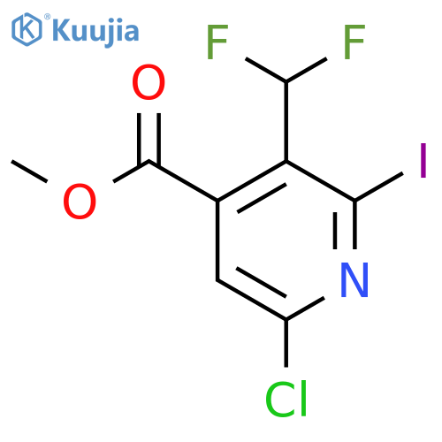 Methyl 6-chloro-3-(difluoromethyl)-2-iodopyridine-4-carboxylate structure