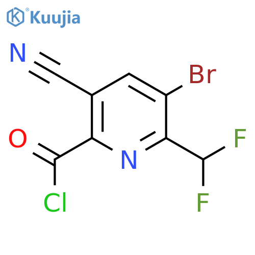 3-Bromo-5-cyano-2-(difluoromethyl)pyridine-6-carbonyl chloride structure