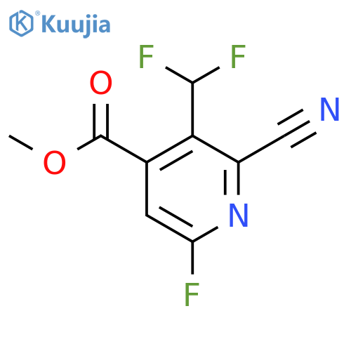 Methyl 2-cyano-3-(difluoromethyl)-6-fluoropyridine-4-carboxylate structure