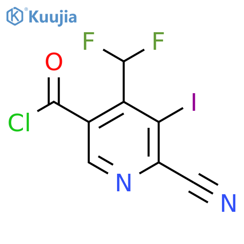 2-Cyano-4-(difluoromethyl)-3-iodopyridine-5-carbonyl chloride structure