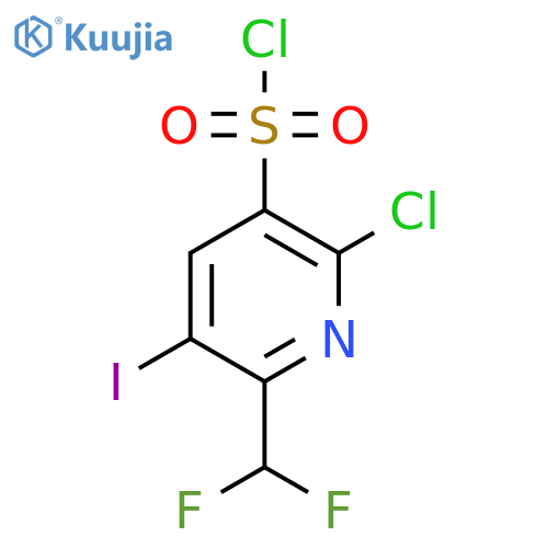 2-Chloro-6-(difluoromethyl)-5-iodopyridine-3-sulfonyl chloride structure