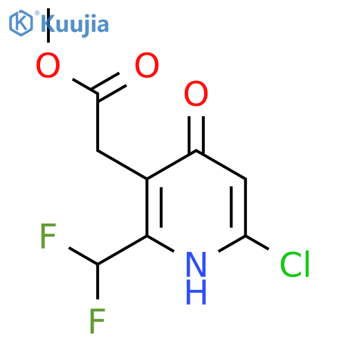 Methyl 6-chloro-2-(difluoromethyl)-4-hydroxypyridine-3-acetate structure