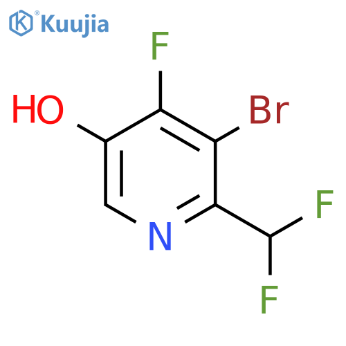 3-Bromo-2-(difluoromethyl)-4-fluoro-5-hydroxypyridine structure