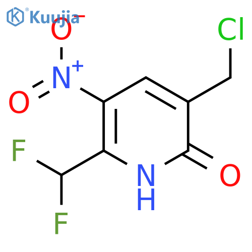 3-(Chloromethyl)-6-(difluoromethyl)-2-hydroxy-5-nitropyridine structure
