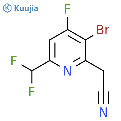 3-Bromo-6-(difluoromethyl)-4-fluoropyridine-2-acetonitrile structure