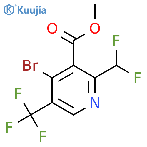 Methyl 4-bromo-2-(difluoromethyl)-5-(trifluoromethyl)pyridine-3-carboxylate structure