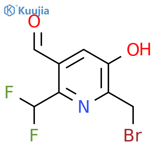 2-(Bromomethyl)-6-(difluoromethyl)-3-hydroxypyridine-5-carboxaldehyde structure