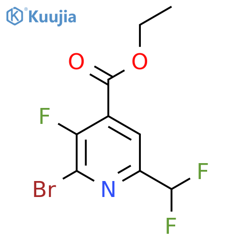 Ethyl 2-bromo-6-(difluoromethyl)-3-fluoropyridine-4-carboxylate structure