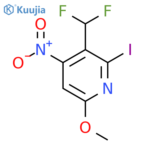 3-(Difluoromethyl)-2-iodo-6-methoxy-4-nitropyridine structure