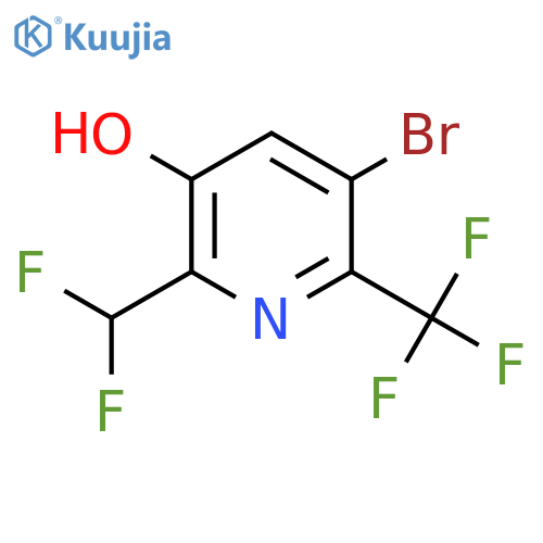 5-Bromo-2-(difluoromethyl)-3-hydroxy-6-(trifluoromethyl)pyridine structure