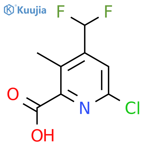 6-Chloro-4-(difluoromethyl)-3-methylpyridine-2-carboxylic acid structure