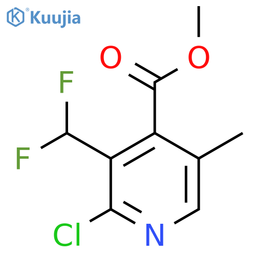 Methyl 2-chloro-3-(difluoromethyl)-5-methylpyridine-4-carboxylate structure