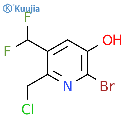2-Bromo-6-(chloromethyl)-5-(difluoromethyl)-3-hydroxypyridine structure