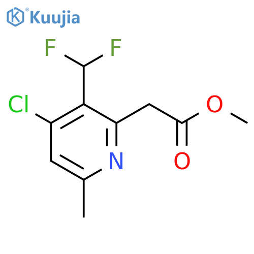 Methyl 4-chloro-3-(difluoromethyl)-6-methylpyridine-2-acetate structure