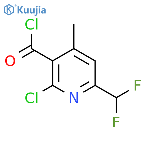 2-Chloro-6-(difluoromethyl)-4-methylpyridine-3-carbonyl chloride structure
