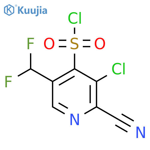 3-Chloro-2-cyano-5-(difluoromethyl)pyridine-4-sulfonyl chloride structure