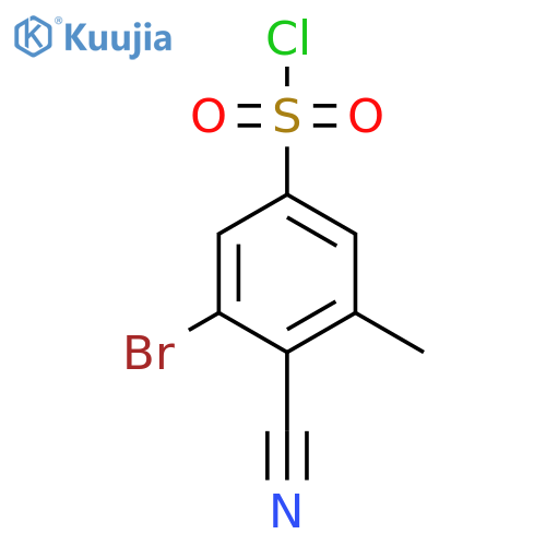 3-Bromo-4-cyano-5-methylbenzenesulfonyl chloride structure