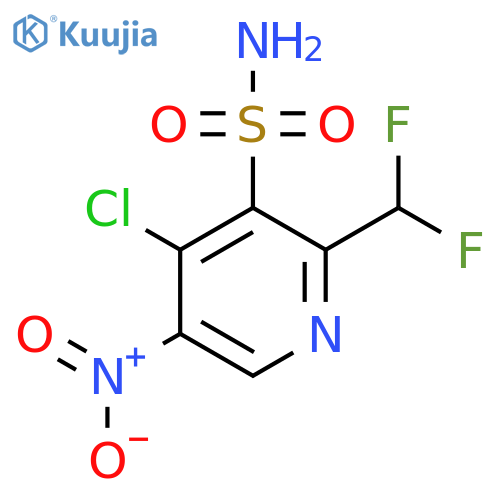 4-Chloro-2-(difluoromethyl)-5-nitropyridine-3-sulfonamide structure