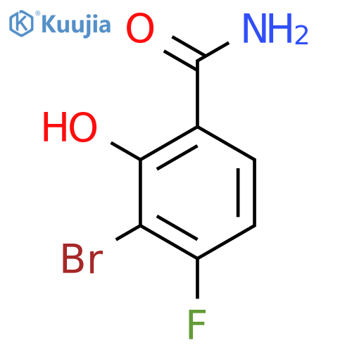 3-Bromo-4-fluoro-2-hydroxybenzamide structure