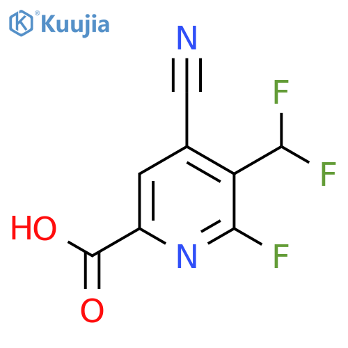 4-Cyano-3-(difluoromethyl)-2-fluoropyridine-6-carboxylic acid structure