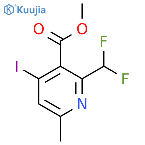 Methyl 2-(difluoromethyl)-4-iodo-6-methylpyridine-3-carboxylate structure