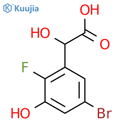 5-Bromo-2-fluoro-3-hydroxymandelic acid structure