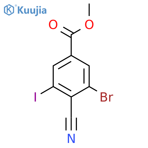 Methyl 3-bromo-4-cyano-5-iodobenzoate structure