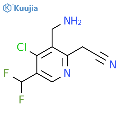 3-(Aminomethyl)-4-chloro-5-(difluoromethyl)pyridine-2-acetonitrile structure