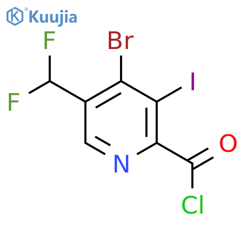 4-Bromo-5-(difluoromethyl)-3-iodopyridine-2-carbonyl chloride structure