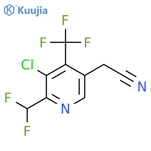 3-Chloro-2-(difluoromethyl)-4-(trifluoromethyl)pyridine-5-acetonitrile structure