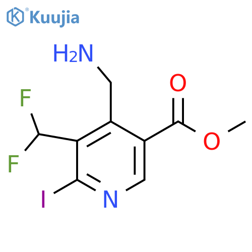Methyl 4-(aminomethyl)-3-(difluoromethyl)-2-iodopyridine-5-carboxylate structure