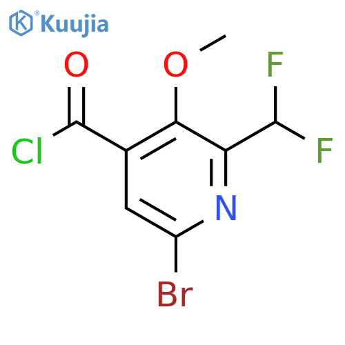 6-Bromo-2-(difluoromethyl)-3-methoxypyridine-4-carbonyl chloride structure