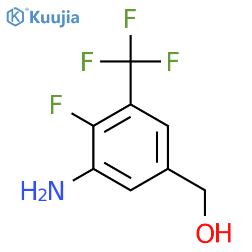 3-Amino-4-fluoro-5-(trifluoromethyl)benzyl alcohol structure