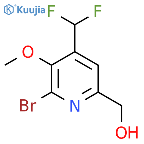 2-Bromo-4-(difluoromethyl)-3-methoxypyridine-6-methanol structure