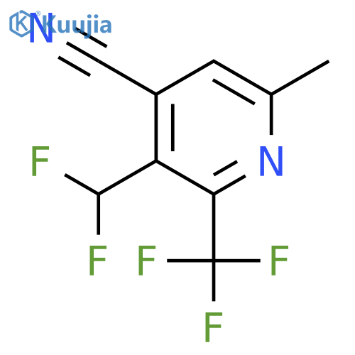 4-Cyano-3-(difluoromethyl)-6-methyl-2-(trifluoromethyl)pyridine structure